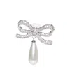 Shop Self-portrait Crystal Bow Earrings In White