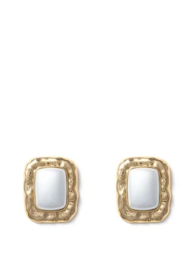 Self-portrait Brass Earrings In Gold