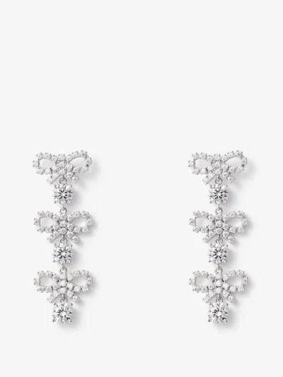 Self-portrait Brass Earrings With Crystals