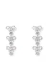 Self-portrait Micro Bow Crystal Tiered Earrings