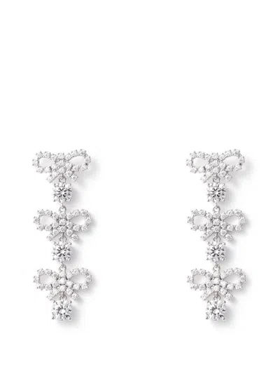 Self-portrait Brass Earrings With Crystals