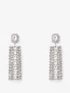 Self-portrait Brass Earrings With Pendant Crystals