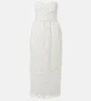Self-portrait Bridal Floral-appliqué Organza Gown In White