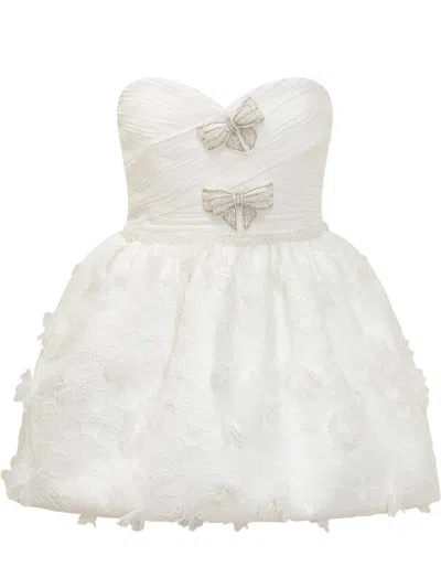 Self-portrait Bridal Organza Bow Minidress