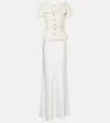 Self-portrait Tailored Belted Maxi Dress In White