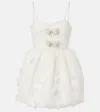 Self-portrait White Organza Bow Mini Dresses White In White