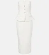 Self-portrait Bridal Sequinned Bouclé Midi Dress In White