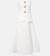 Self-portrait Bridal Strapless Taffeta Midi Dress In White