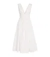 Self-portrait Broderie Anglaise Bow Midi Dress In White