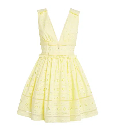 Self-portrait Broderie Anglaise Bow Mini Dress