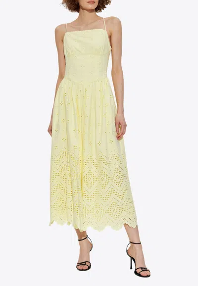 SELF-PORTRAIT BRODERIE ANGLAISE MIDI DRESS