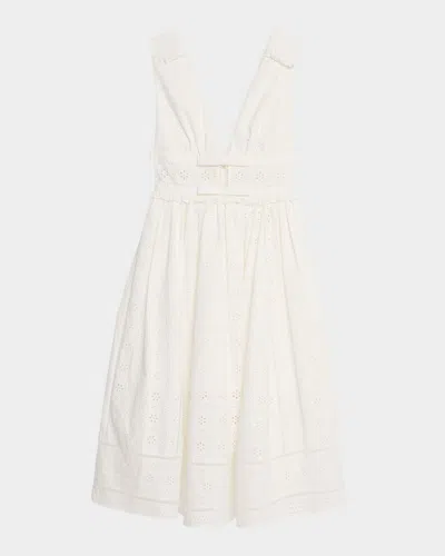Self-portrait Broderie Cotton Midi Dress