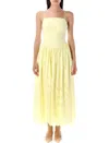 Self-portrait Cotton Dress - Women's - Cotton In Yellow