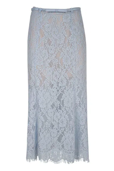 SELF-PORTRAIT SELF-PORTRAIT BRODERIE MIDI SKIRT