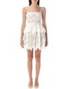 Self-portrait Cotton Broderie Mini Dress In White