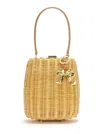 Self-portrait Brown Handbag With Removable Shoulder Strap And Keychain Detail