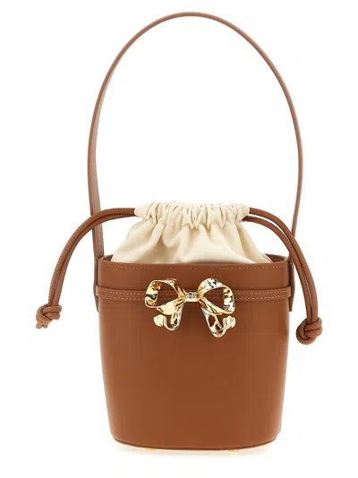 Self-portrait Brown Leather Shoulder Bow Bag Shoulder Bag