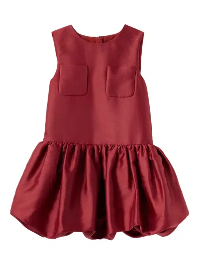 Self-portrait Kids' Bubble-hem Ruffled Dress In Red