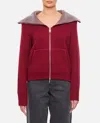 Self-portrait Burgundy Diamante Collar Knit Jacket Burgundy In Maroon