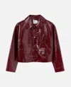 Self-portrait Leather Cropped Jacket