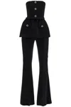 Self-portrait Bustier Jumpsuit With In Black