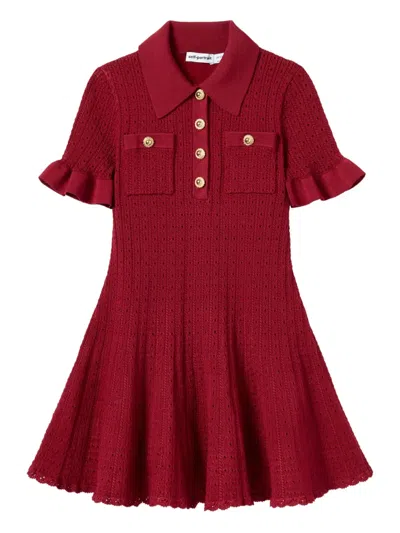 Self-portrait Kids' Button-down Polo Dress