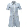 Self-portrait Button-embellished Metallic Jacquard Mini Dress In Light Blue Wool