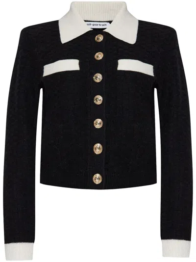 SELF-PORTRAIT WOOL-BLEND CARDIGAN
