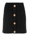 Self-portrait Button-front Pencil Skirt In Black