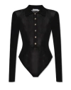 Self-portrait Button Placket Shirt In Black