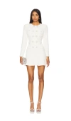 Self-portrait Embellished Waffle-knit Minidress In Cream