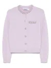 Self-portrait Buttoned Pearl Ribbed Sweater In Multi