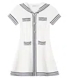 Self-portrait Cable-knit Cotton-blend Dress In White