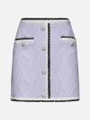 Self-portrait Self Portrait Knit Mini Skirt In Purple