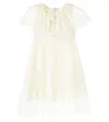 Self-portrait Caped Chiffon And Lace Dress In Yellow