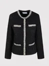 Self-portrait Sequin Knit Cardigan Cardigan Black In Black