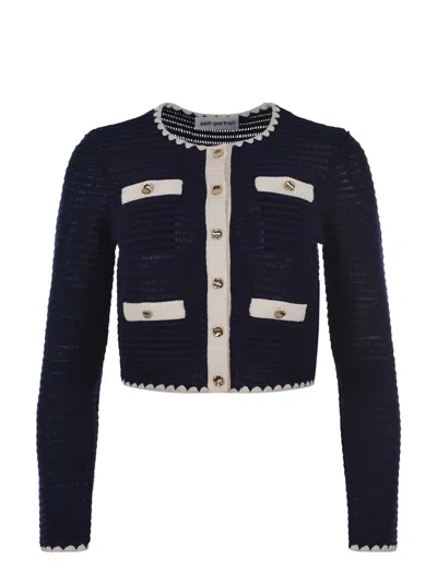 Self-portrait Cardigan In Black