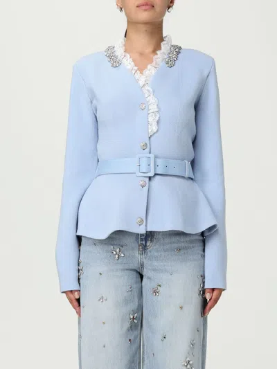 Self-portrait Cardigan  Woman Color Blue