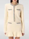 Self-portrait Crystal-embellished Knitted Cardigan In White
