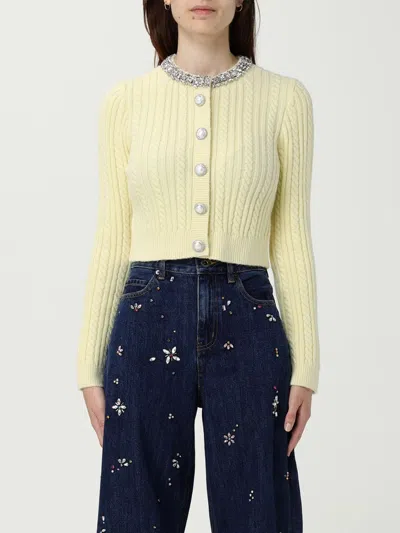 SELF-PORTRAIT CARDIGAN SELF-PORTRAIT WOMAN COLOR YELLOW,H23459003