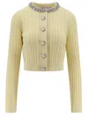 Self-portrait Cardigan Self-portrit In Yellow
