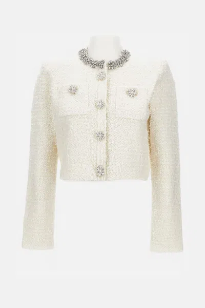 Self-portrait Cardigan In White