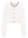 Self-portrait Cardigan With White Decorated Finishes