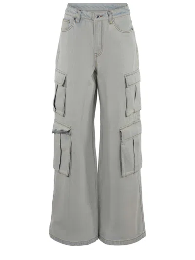 Self-portrait Cargo Jeans  In Blue