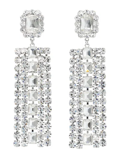 Self-portrait Cascading Multi Crystal Droplet Earrings