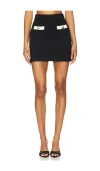 Self-portrait Self Portrait Black Alpaca Blend Skirt Women In Black