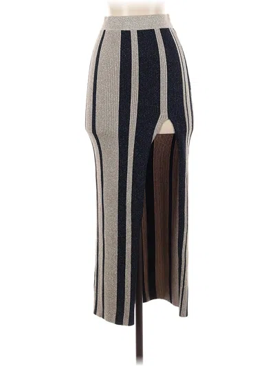 Pre-owned Self-portrait Casual Skirt In Gold