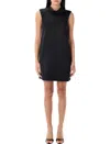 Self-portrait Women's Satin Chain Detail Mini Dress In Black