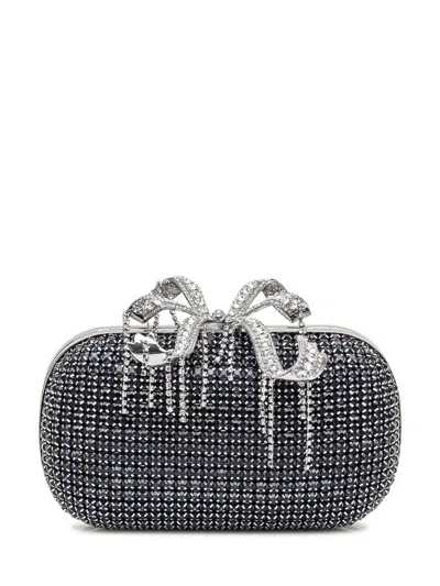 SELF-PORTRAIT SELF-PORTRAIT CHAINMAIL CLUTCH BAG WITH BOW