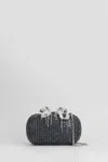 Self-portrait Chainmail Clutch In Blue Crystal In Blue